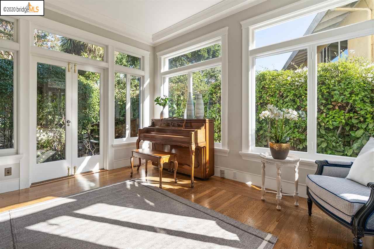Ghirardelli Mansion sun room piano
