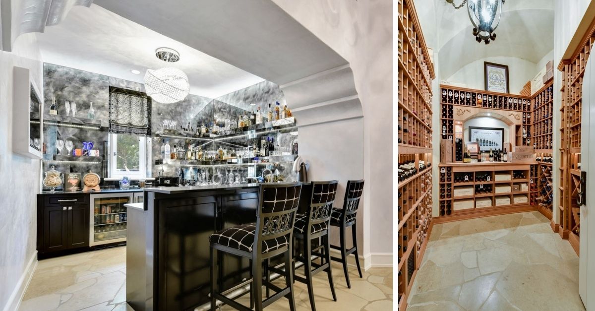 2401 Portofino Ridge Drive in Austin Texas Whimsical Castle bar cellar