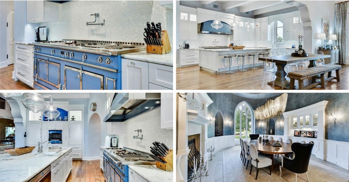 2401 Portofino Ridge Drive in Austin Texas Whimsical Castle kitchen