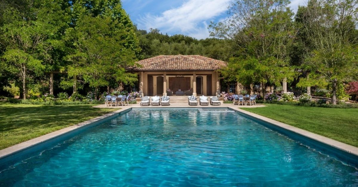 $50 Million California Home frog creek swimming pool