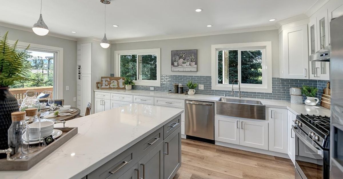 Modern looking kitchen of house for sale in Walnut Creek, California 
