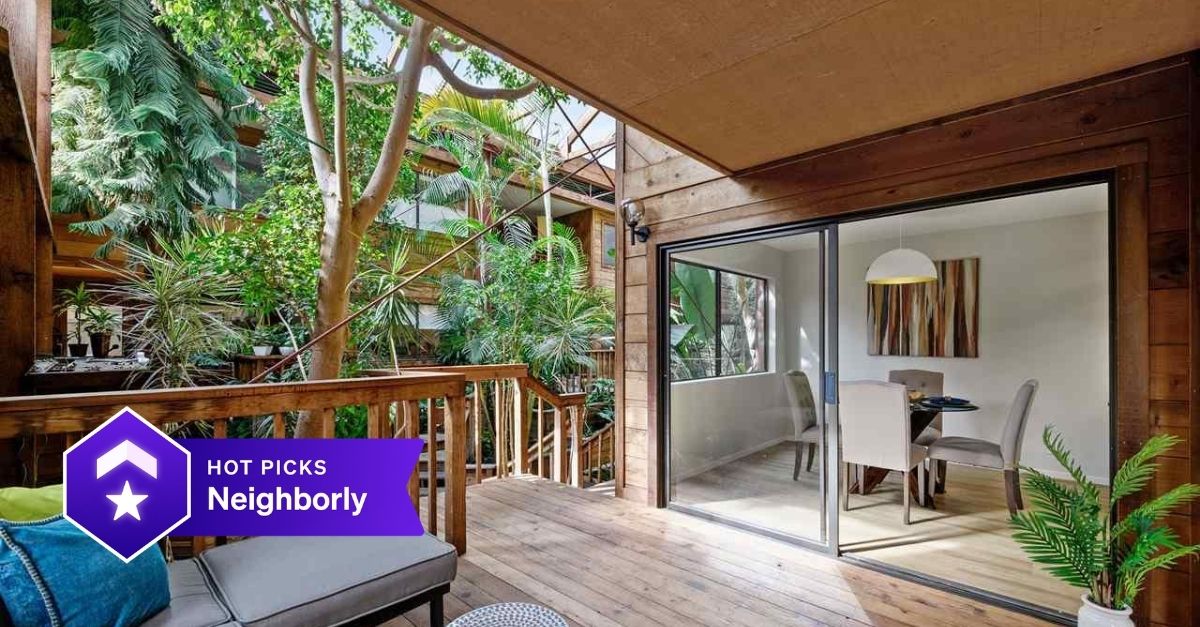 Deck that opens into jungle-like atrium