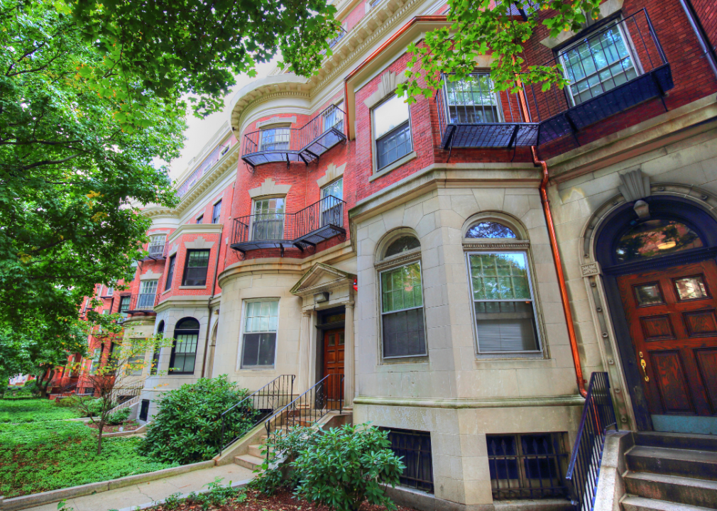 Red brick townhouse in Boston