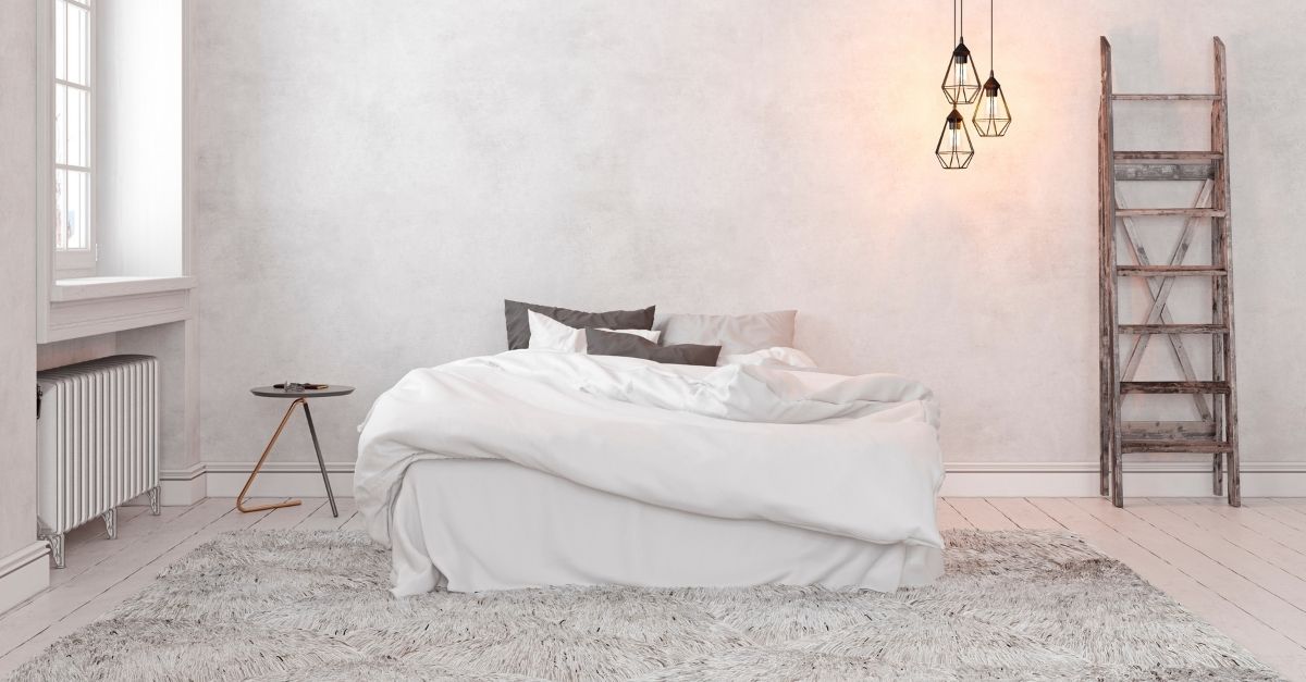 Neutral bedroom in Japanese house