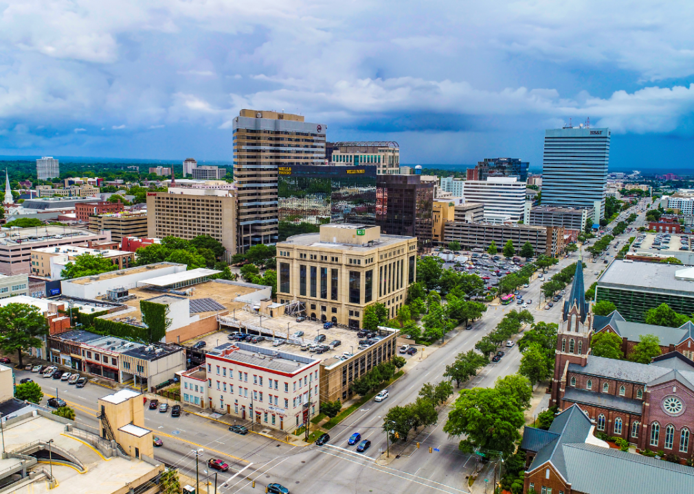 Aerial view of Columbia, South Carolina.