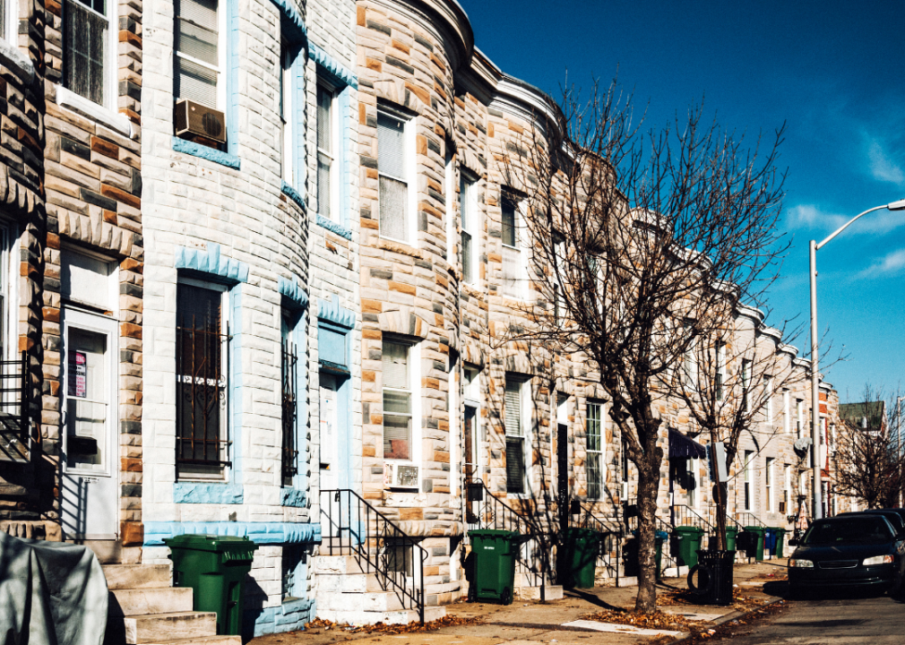 Homes in Baltimore, Maryland.